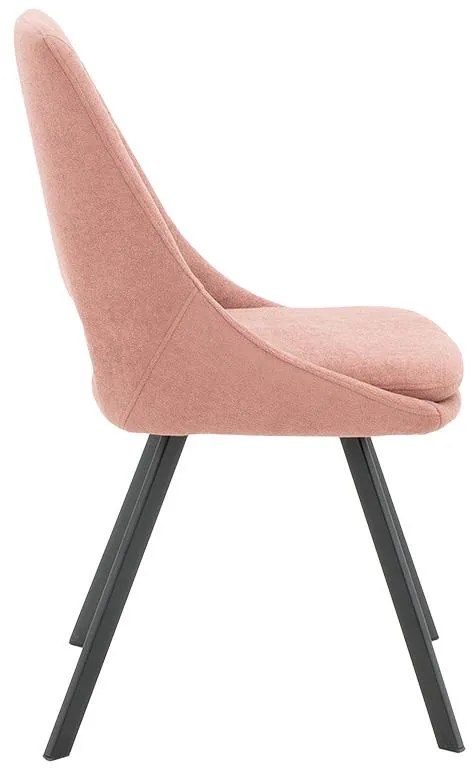 Καρέκλα Initiate ύφασμα μπουκλέ σάπιο μήλο-πόδι μαύρο 2αδα 48x57x85 εκ.