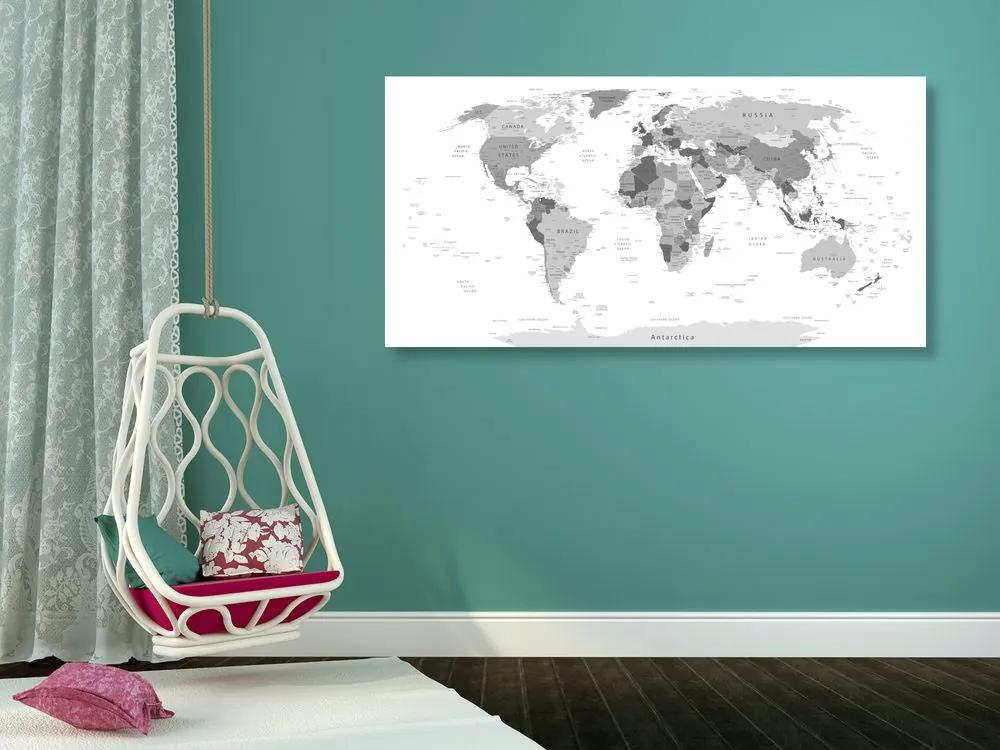 Εικόνα σε ασπρόμαυρο χάρτη από φελλό με ονόματα - 100x50  wooden