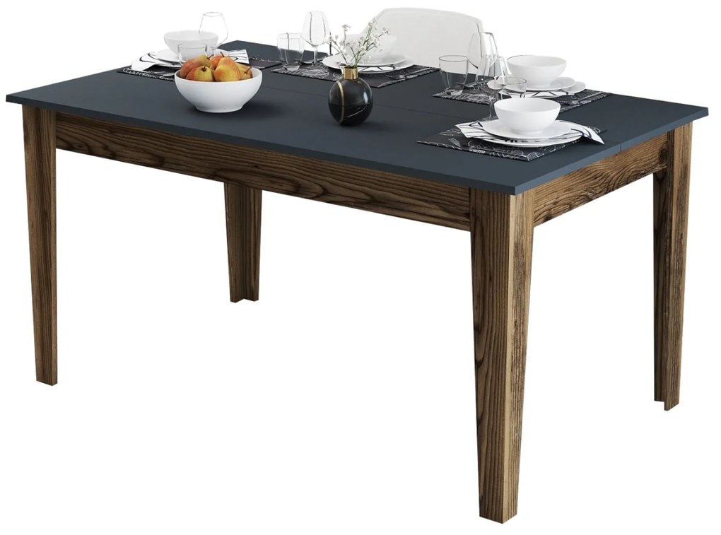 ΤΡΑΠΕΖΙ ΤΡΑΠΕΖΑΡΙΑΣ STANDARD HM9507.01 ΜΕΛΑΜΙΝΗ ΚΑΡΥΔΙ-ΑΝΘΡΑΚΙ ΜΕ ΑΠΟΘ.ΧΩΡΟ 145x88x75Yεκ.