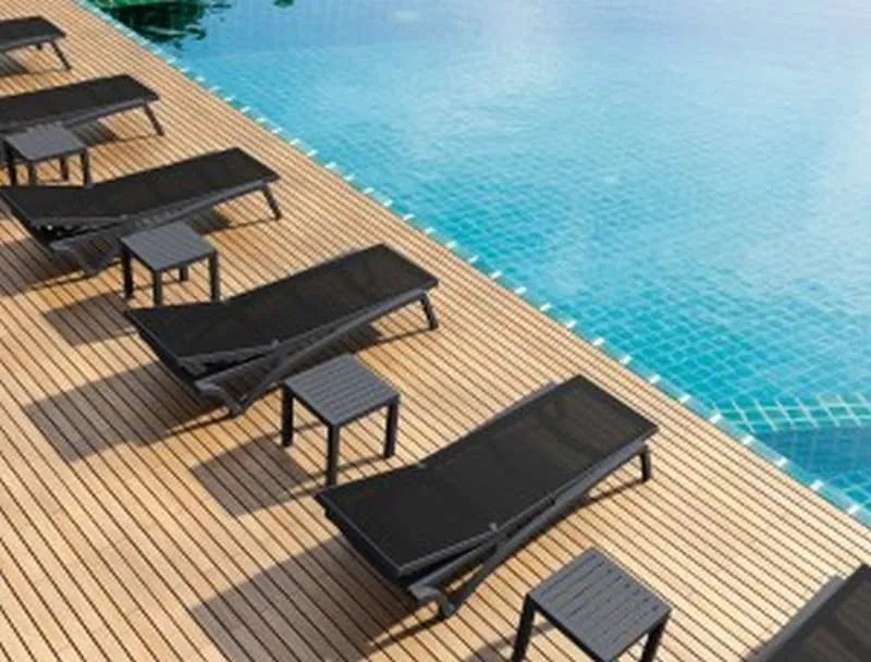Τραπεζάκι πολυπροπυλένιου Ocean 45X45 Σκ,Γκρί