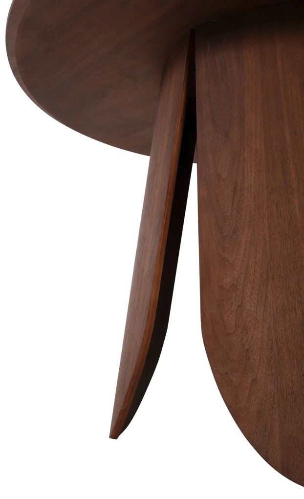 ΤΡΑΠΕΖΙ ΣΤΡΟΓΓΥΛΟ DENTY HM9612.02 MDF ΜΕ ΚΑΠΛΑΜΑ ΔΡΥΟΣ-ΧΡΩΜΑ ΚΑΡΥΔΙ Φ120x75Υεκ.