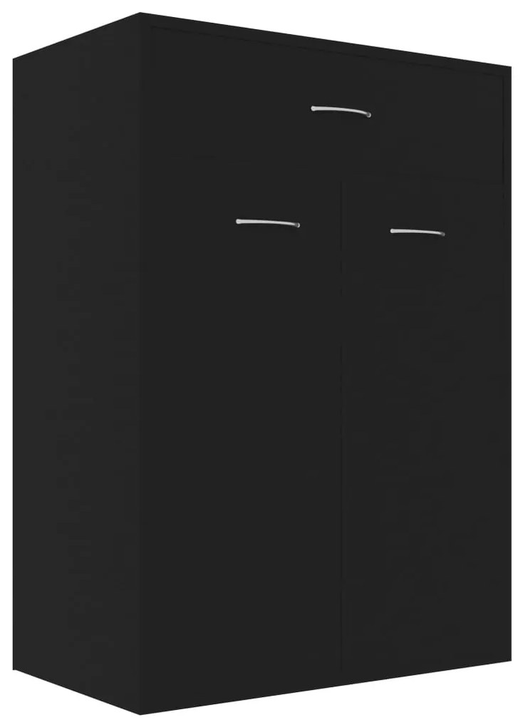 vidaXL Παπουτσοθήκη Μαύρη 60 x 35 x 84 εκ. από Μοριοσανίδα