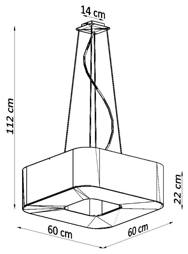 Sollux Κρεμαστό φωτιστικό Urano 8,μαύρο,8xE27/60w