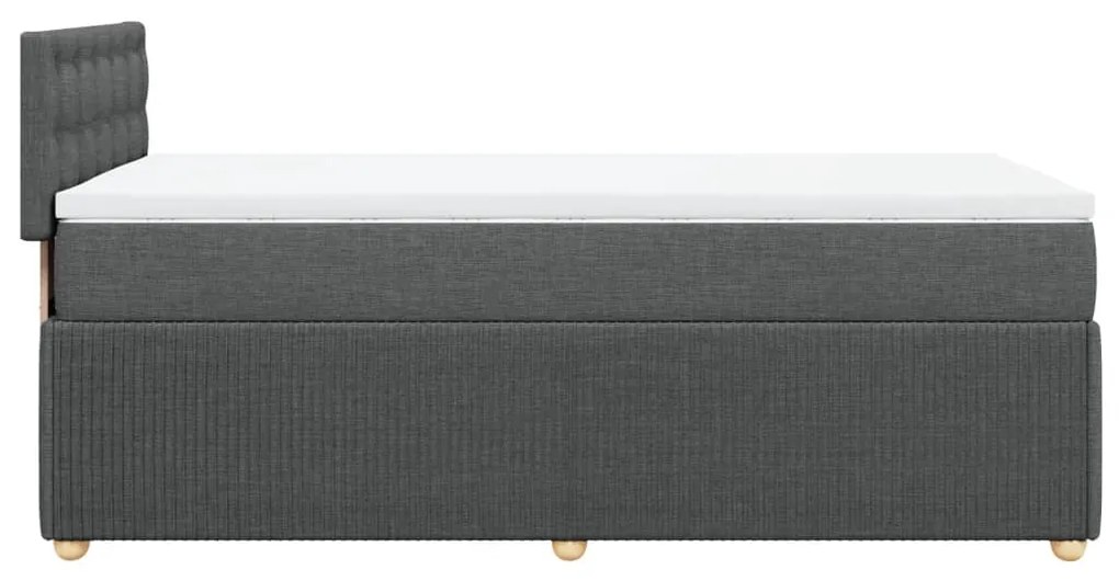 ΚΡΕΒΑΤΙ BOXSPRING ΜΕ ΣΤΡΩΜΑ ΣΚΟΥΡΟ ΓΚΡΙ 100X200 ΕΚ. ΥΦΑΣΜΑΤΙΝΟ 3287382