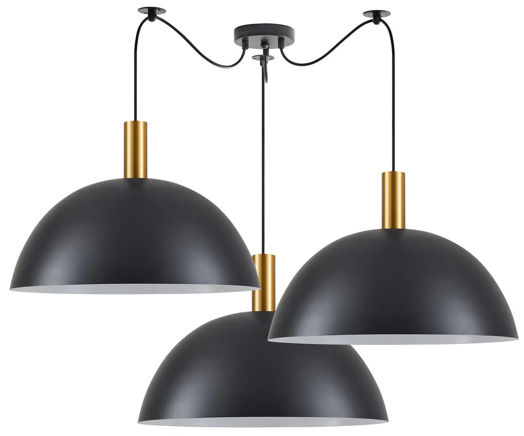 SE21-GM-4-BL3-MS50 ADEPT TUBE Gold Matt Pendant Black Metal Shade+