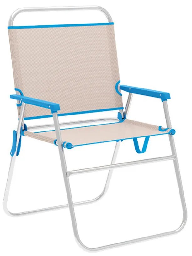 πτυσσόμενη καρέκλα Marbueno Μπλε Μπεζ 52 x 80 x 56 cm