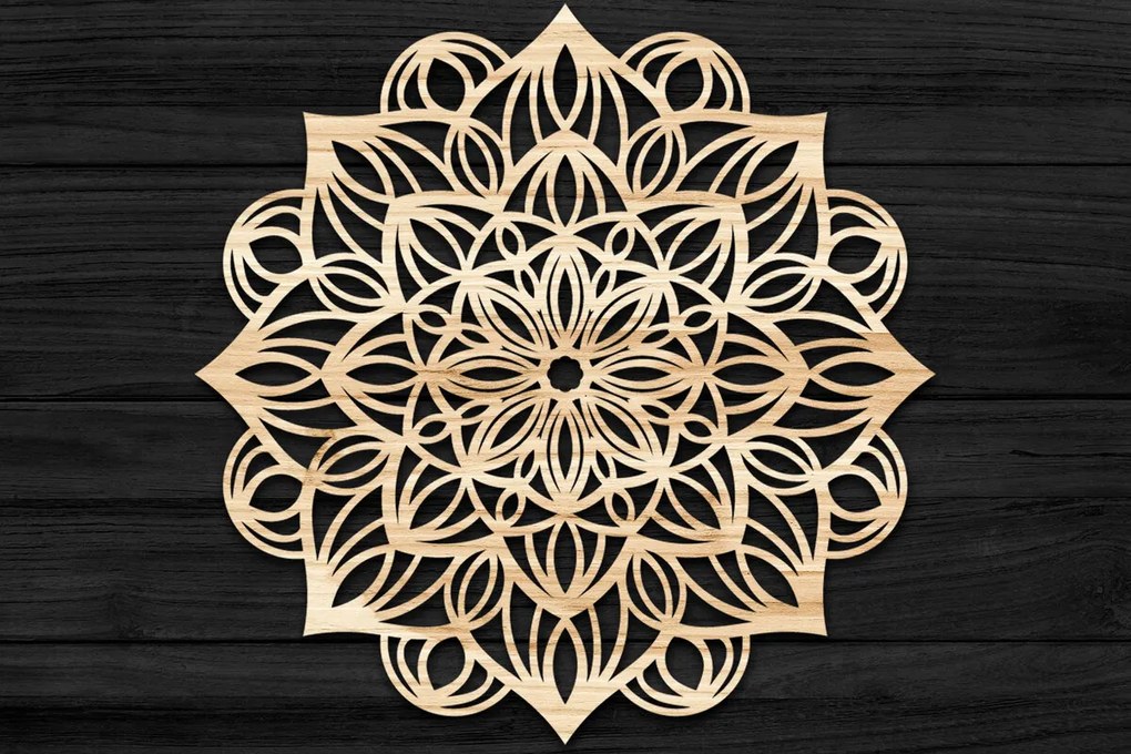 Intra απο ξύλο plywood 3mm-4mm πάχος 3D Mandala για Cricut Δίασταση 30x30 cm INTRAFABR-73583646