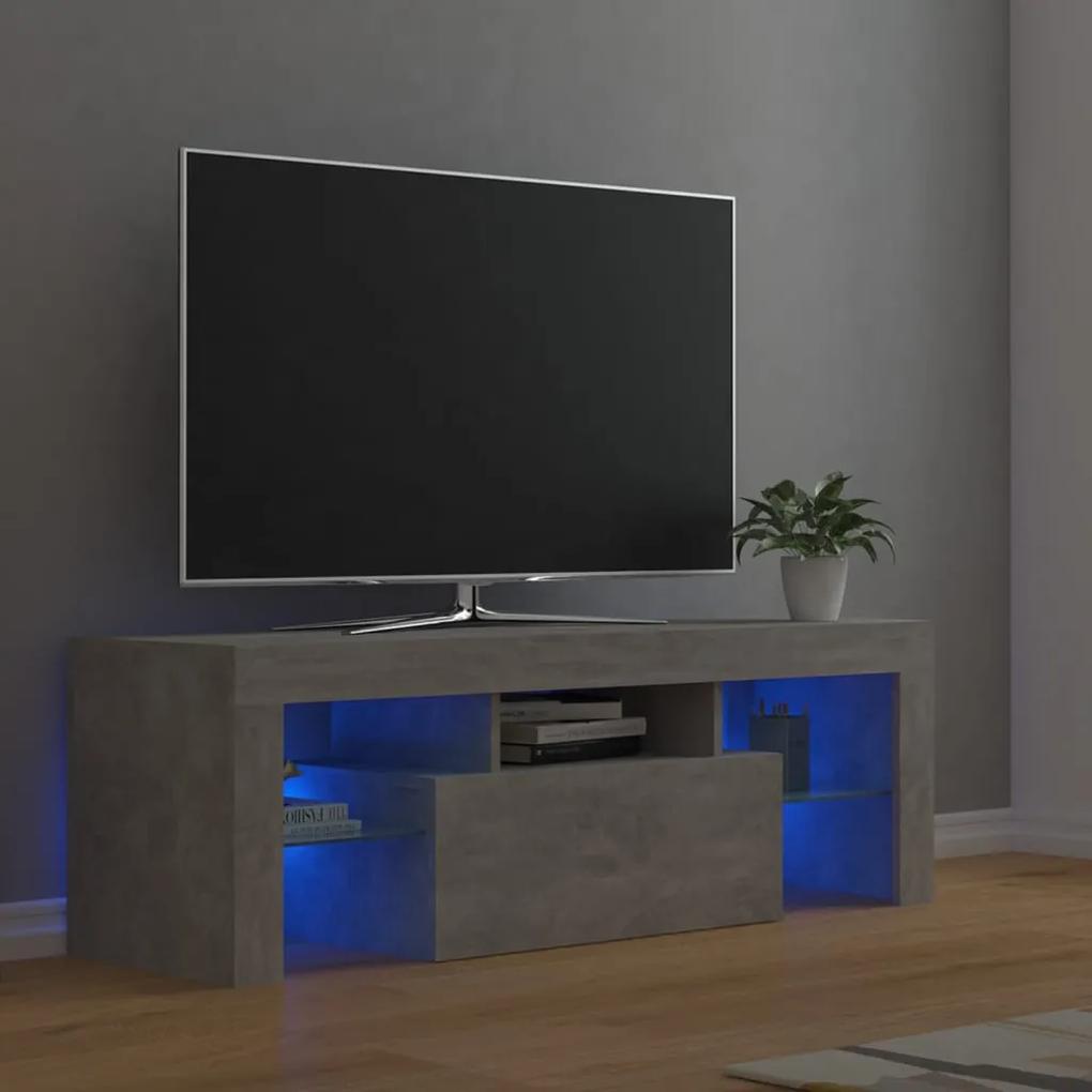 vidaXL Έπιπλο Τηλεόρασης με LED Γκρι Σκυροδέματος 120 x 35 x 40 εκ.