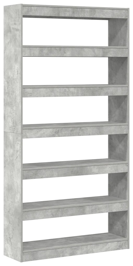 vidaXL Βιβλιοθήκη Γκρι Επεξεργασμένο ξύλο 100 x 30 x 198 εκ. Βιβλιοθήκη