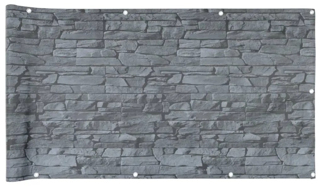 ΠΕΡΙΦΡΑΞΗ ΜΠΑΛΚΟΝΙΟΥ ΣΧΕΔΙΟ LEDGE STONE ΓΚΡΙ 500X75 ΕΚ. PVC 4005414