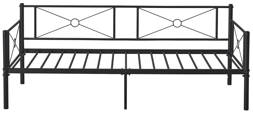 Καναπές Κρεβάτι ArteLibre CIMARRON Μαύρο Μέταλλο Για Στρώμα 90x190cm