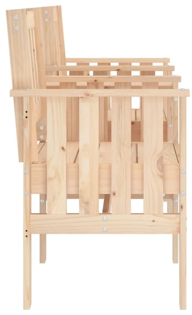 vidaXL Πάγκος Κήπου με Τραπέζι Διθέσιος Μασίφ Πεύκο