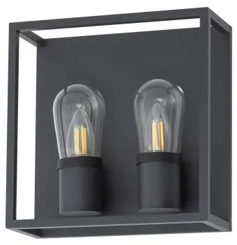 Φανάρι Φωτιστικό Τοίχου 2xE14 Ανθρακί ΙΡ54 Margot 10503 Nowodvorski-10503-Ανθρακί 10503