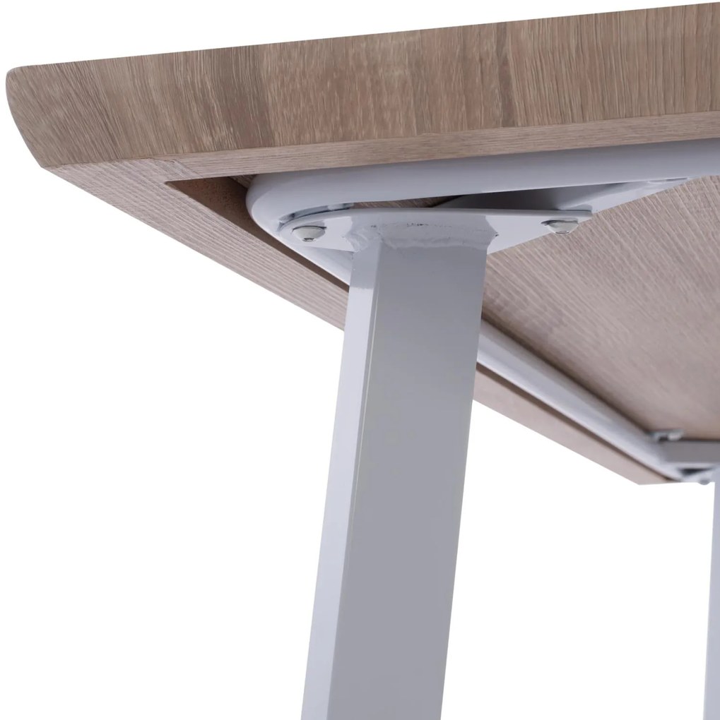 Τραπέζι τραπεζαρίας OFIRA Sonama με Λευκά πόδια 140x80x76εκ. 140x80x76 εκ.