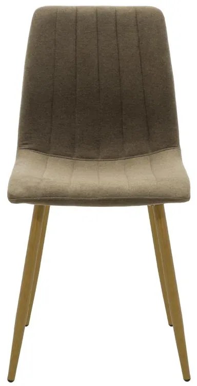 Καρέκλα Noor καφέ ύφασμα-πόδι φυσικό μέταλλο 44x55x86εκ 44x55x86 εκ.