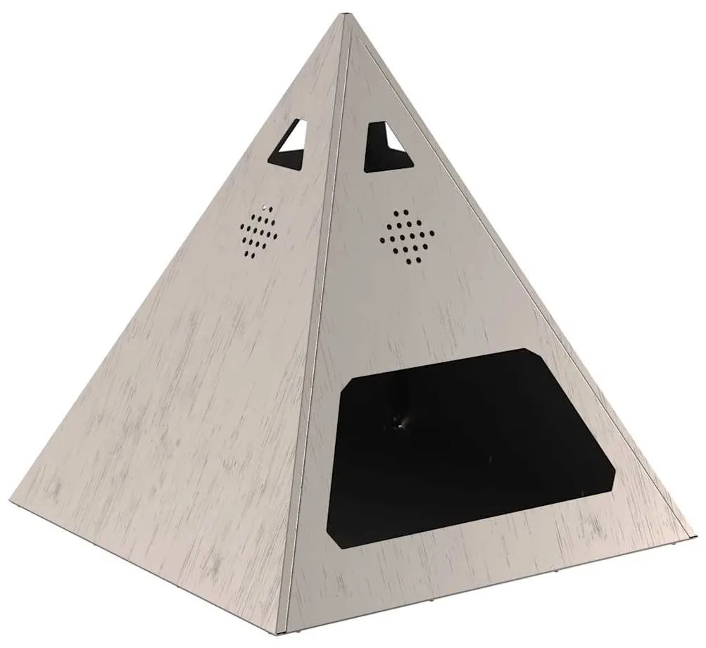 vidaXL Φωτιά Καφέ 50 x 50 x 51 εκ. Ατσάλι σκληρυθέν στον αέρα