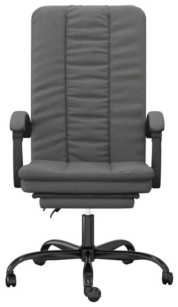 Καρέκλα Γραφείου Ανακλινόμενη Σκούρο Γκρι Υφασμάτινη - Γκρι