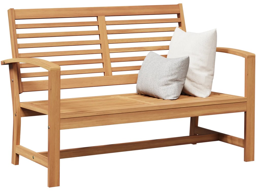 vidaXL Παγκάκι κήπου Φυσικό 110 x 64 x 76.5 εκ Μασίφ ξύλο teak