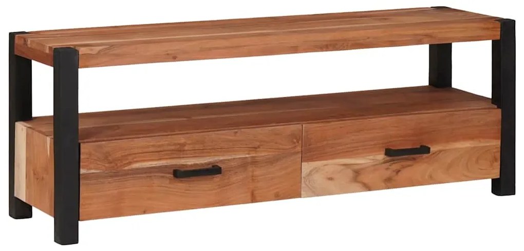 vidaXL Ντουλάπι TV με συρτάρι Καφέ 110 x 30 x 40 cm Μασίφ ξύλο ακακίας