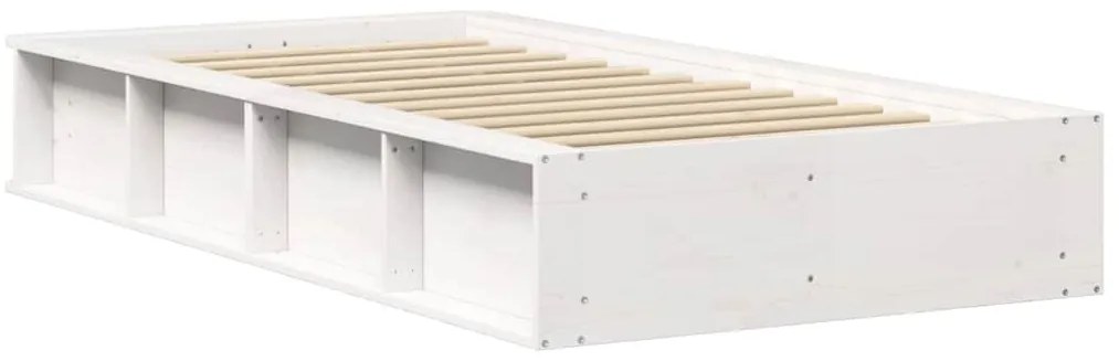vidaXL Σκελετός Κρεβατιού Λευκό 210 x 118 x 30 εκ Στερεά ξυλεία πεύκου