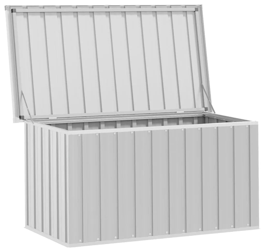 vidaXL Μπαούλο Αποθήκευσης Κήπου Γκρι 129 x 67 x 65 εκ.