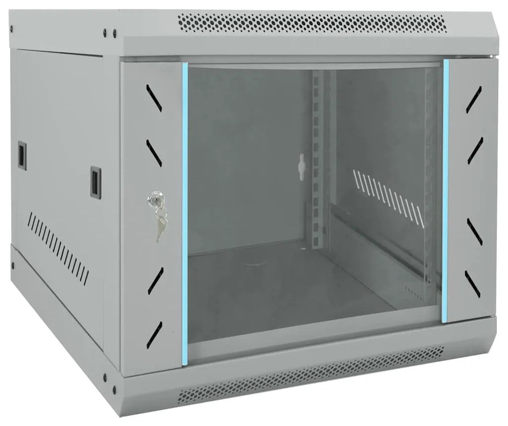 vidaXL Ντουλάπα δικτύου με αποθήκευση Γκρι 53 x 60 x 45 εκ Ατσάλι