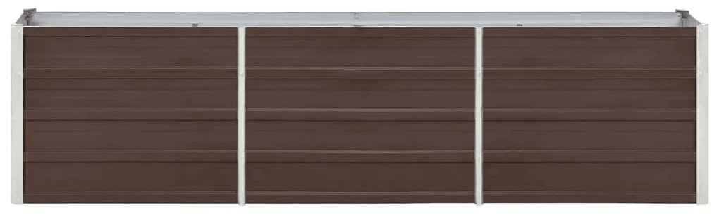 vidaXL Ζαρντινιέρα Υπερυψωμένη Καφέ 240x40x45 εκ. Γαλβανισμ. Χάλυβας