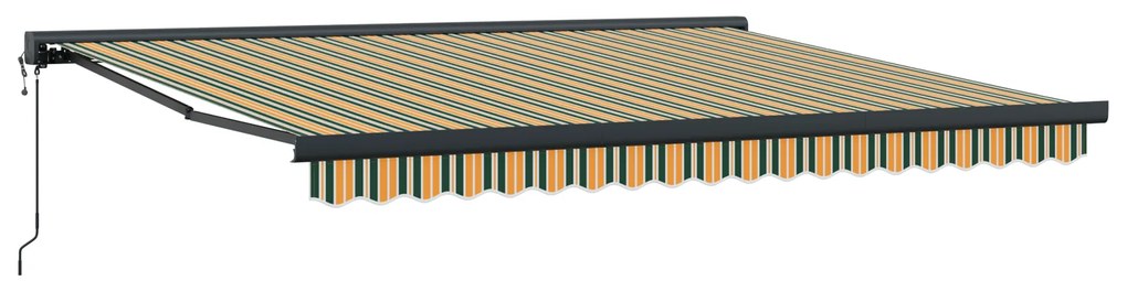 vidaXL Αυτόματη Τέντα Πράσινη και Κίτρινη 400x300 cm