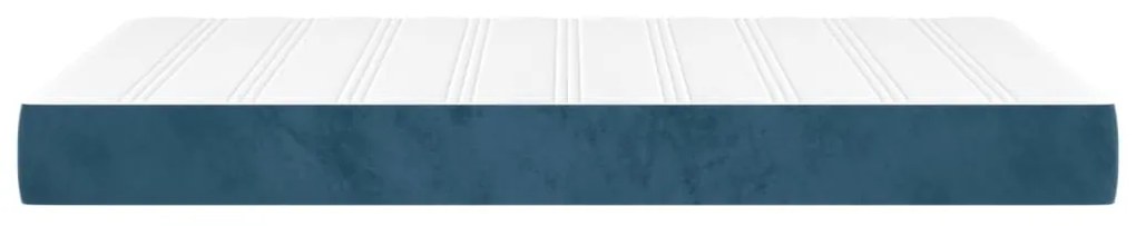 vidaXL Στρώμα με Pocket Springs Σκούρο Μπλε 120x200x20 εκ. Βελούδινο