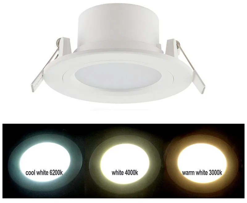 Adeleq Φωτιστικό Ψευδοροφής Led Στρογγυλό Ip54 6W 3000K 120° Λευκό 21-61000