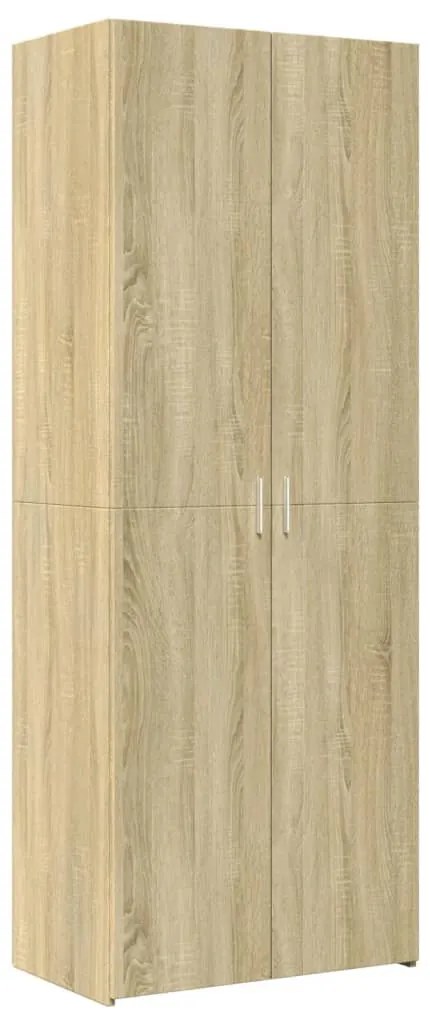 vidaXL Ραφιέρα με Ντουλάπια Sonoma Δρυς 70x42,5x225 εκ. Επεξ. Ξύλο