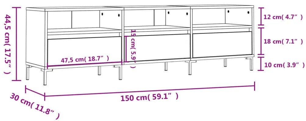 ΈΠΙΠΛΟ ΤΗΛΕΟΡΑΣΗΣ ΛΕΥΚΟ 150X30X44,5 ΕΚ. ΕΠΕΞΕΡΓΑΣΜΕΝΟ ΞΥΛΟ 831284