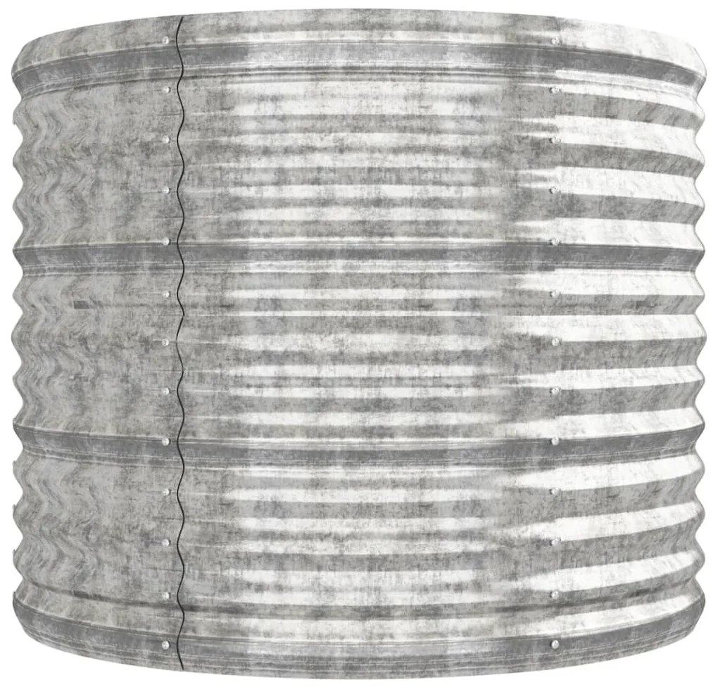 vidaXL Ζαρντινιέρα Ασημί 296x80x68 εκ. Γαλβανισμένος χάλυβας