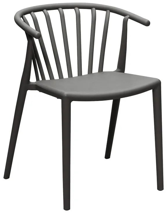 Καρέκλα - Πολυθρόνα Zelma pp σε ανθρακί απόχρωση 55x53x73 εκ. 55x53x73 εκ.