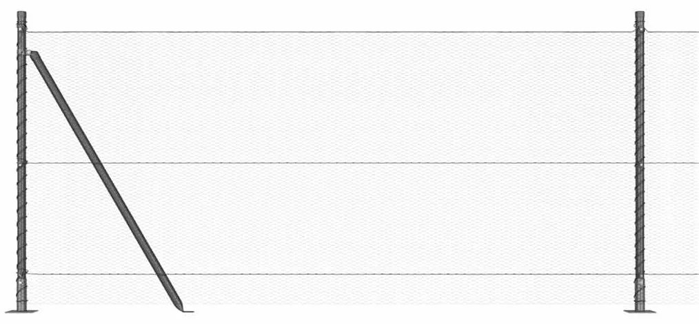 vidaXL Στύλος Περιφράξεων Γκρι 25 x 1 μ (13 mm πλέγμα) Ατσάλι