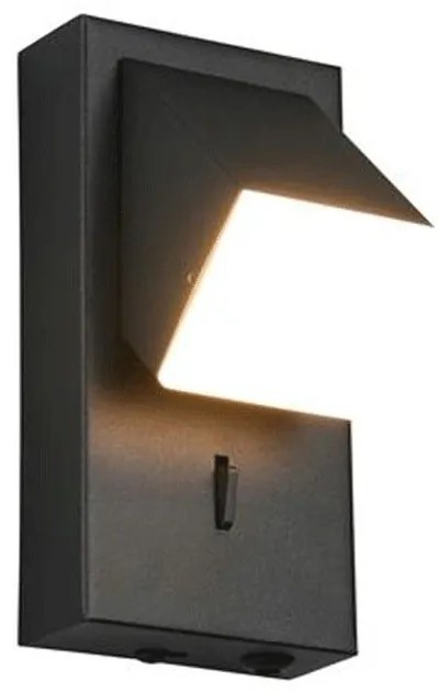 Φωτιστικό Τοίχου - Απλίκα Raglan 248570132 7x15cm 1xSMD 3,8W 400lm 3000K Black Trio Lighting