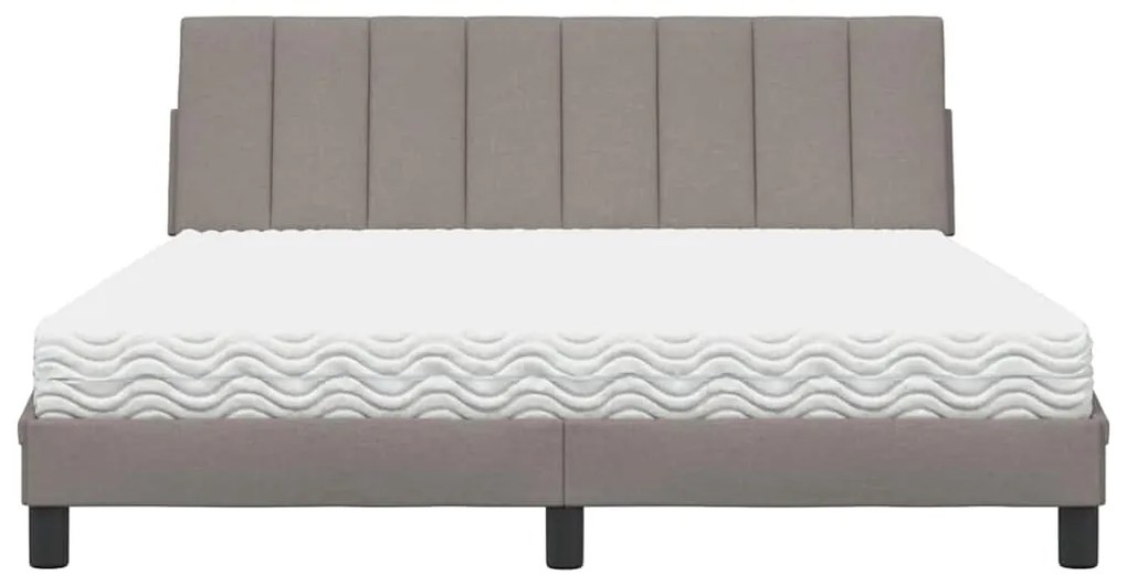 vidaXL Κρεβάτι Taupe 160x200 εκ. Υφασμάτινο