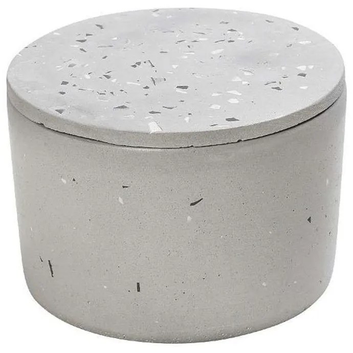 Δοχείο Με Καπάκι TZG111 10x10x9cm Light Grey Espiel Cement