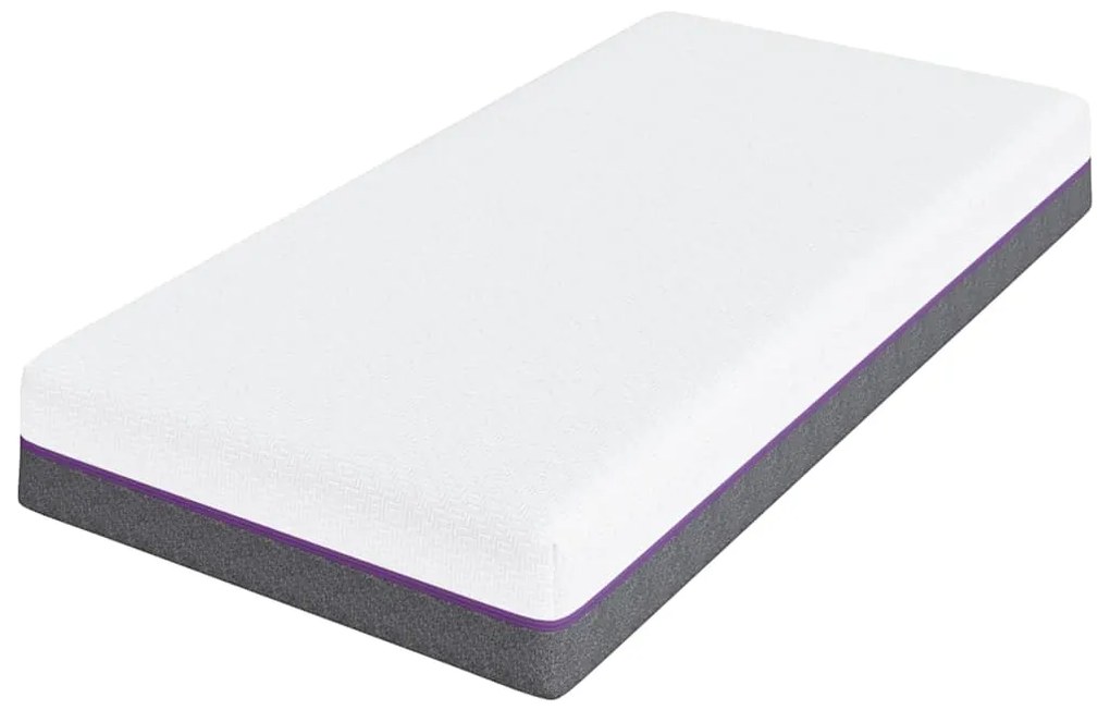vidaXL Στρώμα Λευκό και Γκρι 80 x 160 cm Pěna