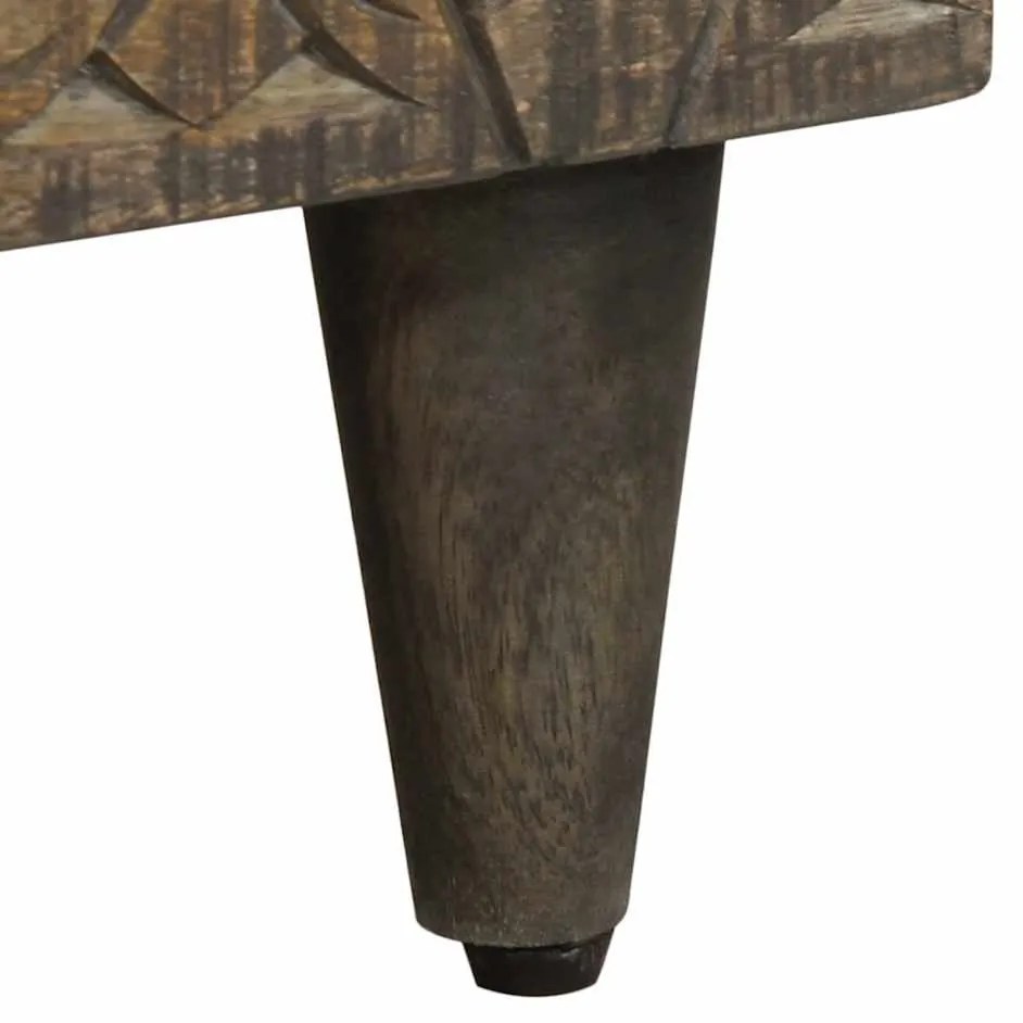 Sideboard 40x33x75 cm μασίφ ξύλο Mango - Μαύρο