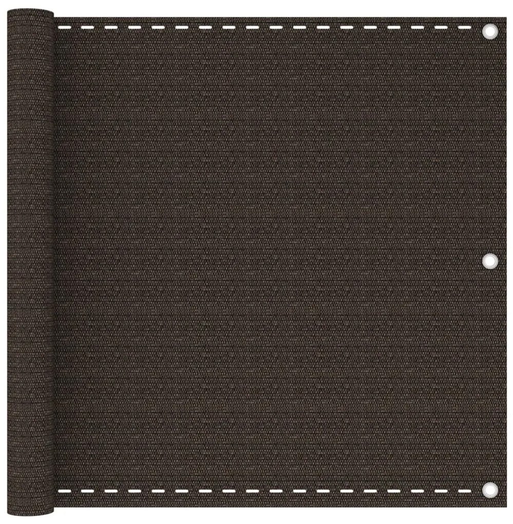 vidaXL Διαχωριστικό Βεράντας Καφέ 90 x 600 εκ. από HDPE