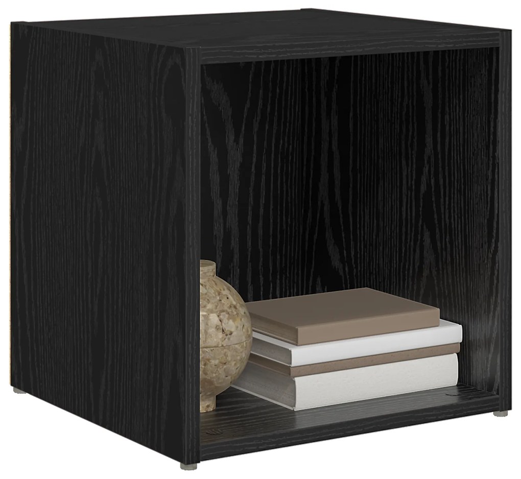 vidaXL Ντουλάπι TV 2 pcs Μαύρο 37 x 35 x 37 εκ Επεξεργασμένο ξύλο