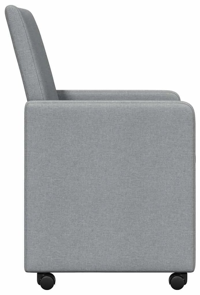 vidaXL Καρέκλες Φαγητού με Ρόδες 2 pcs Ανοιχτό γκρι 57 x 66 x 94 εκ