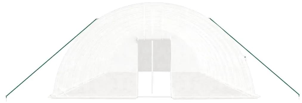 Θερμοκήπιο με Ατσάλινο Πλαίσιο Λευκό 72 μ² 12 x 6 x 2,85 μ. - Λευκό