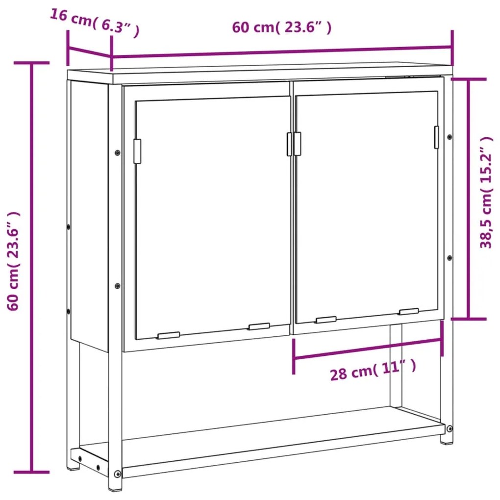 ΚΑΘΡΕΦΤΗΣ ΜΠΑΝΙΟΥ ΝΤΟΥΛΑΠΙ SONOMA ΔΡΥΣ 60X16X60 ΕΚ. ΜΟΡΙΟΣΑΝΙΔΑ 842422