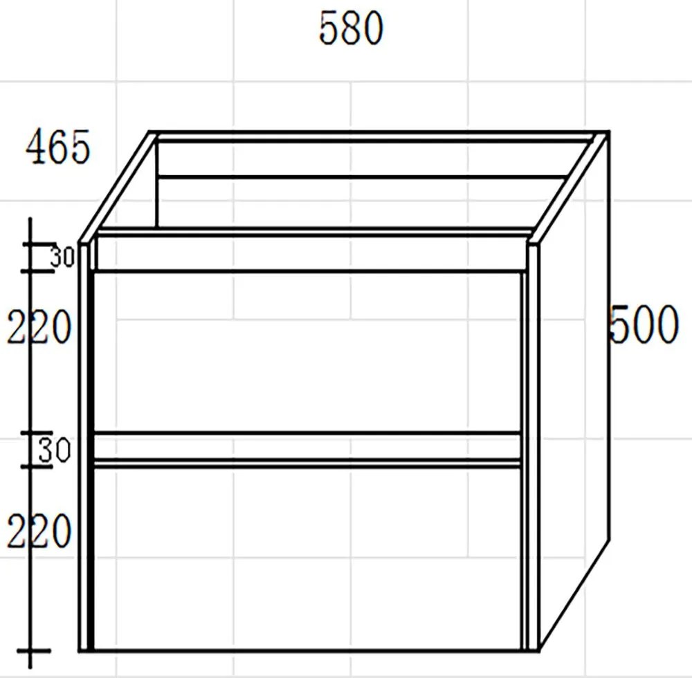 Πάγκος μπάνιου με Νιπτήρα EVELYN 80 Καφέ 80x50x50 εκ. 80x50x50 εκ.