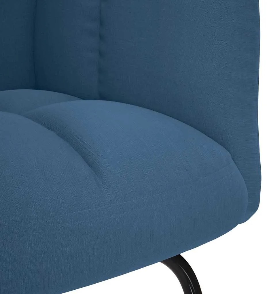 vidaXL Κουνιστή Πολυθρόνα Μπλε Υφασμάτινη