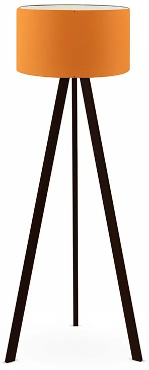 Φωτιστικό δαπέδου Rosling Megapap Mdf/ύφασμα Pvc χρώμα μαύρο/πορτοκαλί 38x21x140εκ.