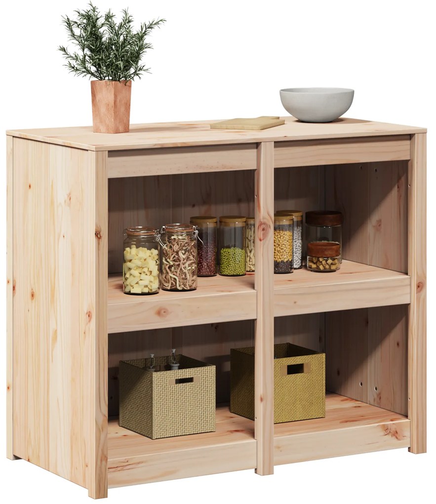 vidaXL Ντουλάπα Εξωτερικής Κουζίνας 106x55x92 cm Από Στερεό Ξύλο Πεύκο