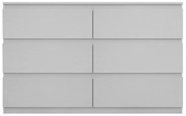 Συρταριέρα Cindy pakoworld 6 συρταριών λευκό 120x40x75εκ - Μελαμίνη - 230-000009